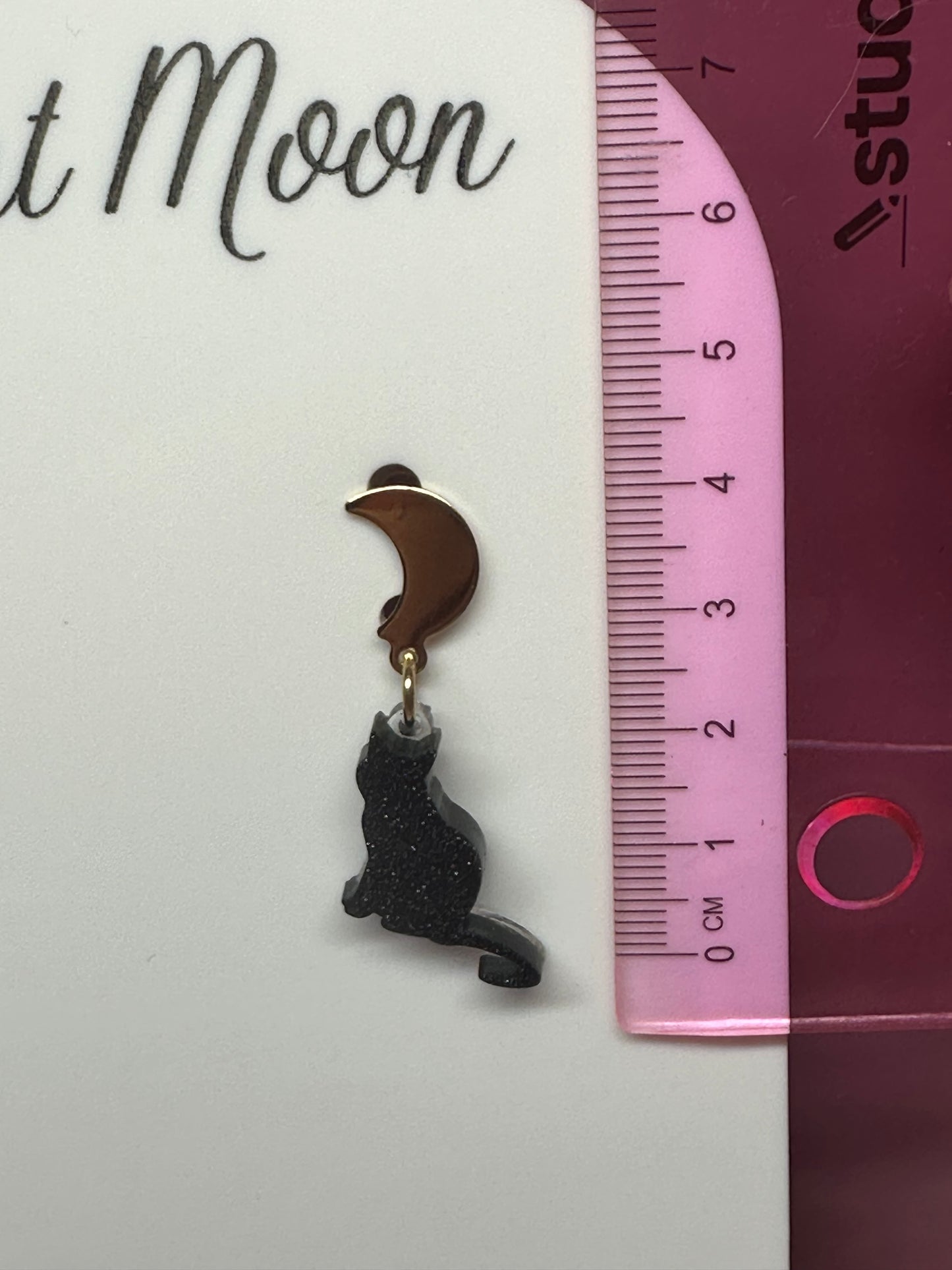 Black Cat Dangle Earrings