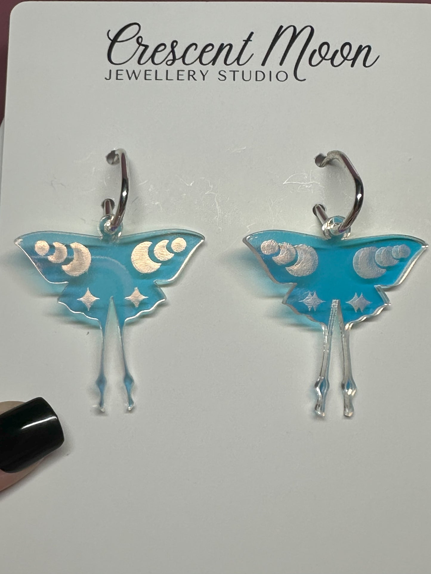 Luna Moth Dangle Earrings