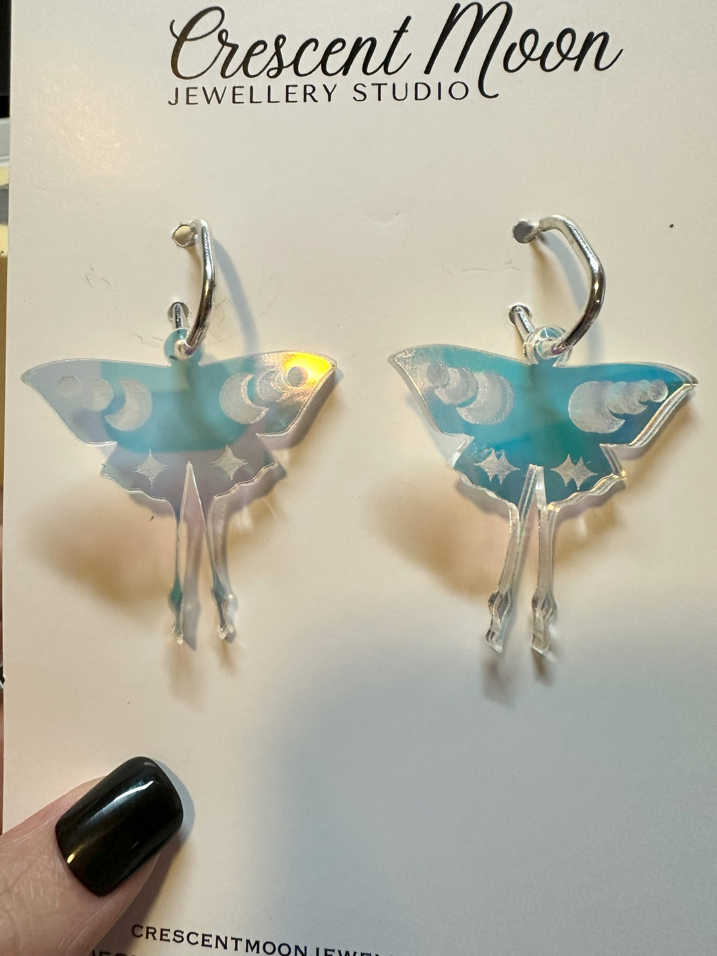 Luna Moth Dangle Earrings